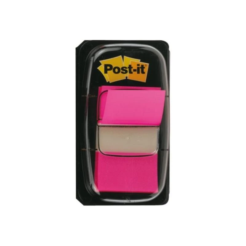 3M Post-it Index rosa, stretto, 50 strisce adesive dimensioni, 25,4 x 43,2 mm, in dispenser monouso (I680-21)