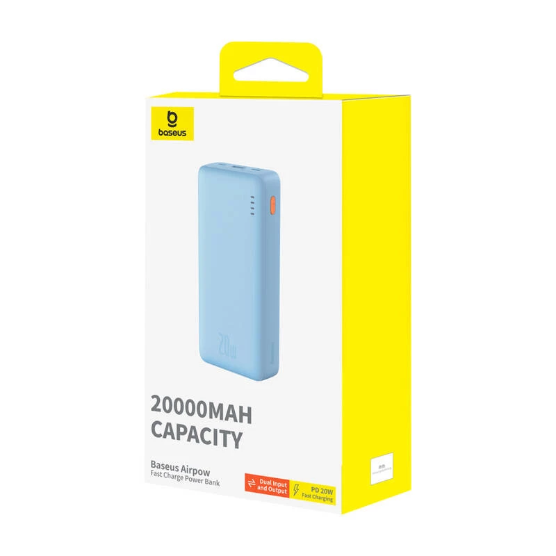 Baseus Airpow Polimero di litio (LiPo) 20000 mAh Blu