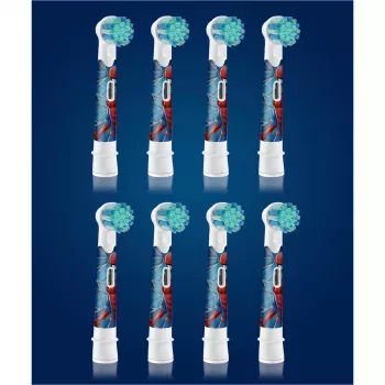 Oral-B Kids Spiderman testine di ricambio, bianco, 8 pz.