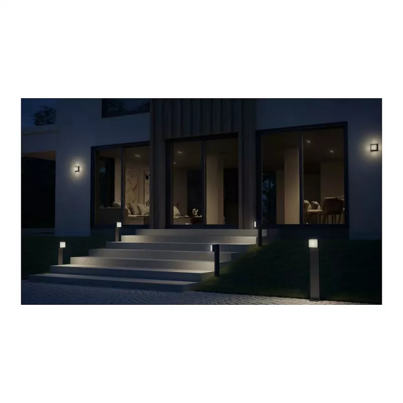 Lampada da parete esterna Steinel L 845 SC, LED non sostituibile 9 W, antracite, alluminio/plastica, 160°/5 m