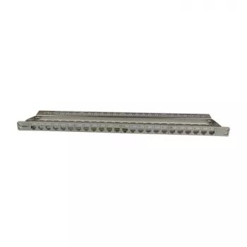 Keystone, supporto moduli, 48,30 cm (19) patch panel per 24 moduli TP, 0,5HE, grigio chiaro (S216333)