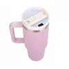 Extralink Black Forest Tazza termica con cannuccia e manico, 1200 ml, Powder Pink