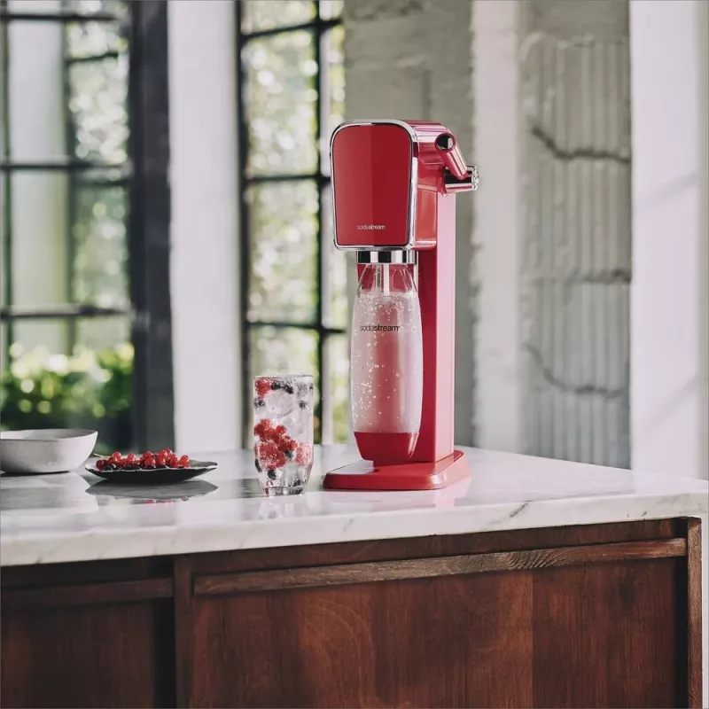 Gasatore SodaStream Art Mandarin Red 1L bottiglia per carbonazione