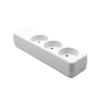 Ciabatta ProXtend K3-0W 3 vie bianco — 3 prese, design compatto