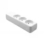 Ciabatta ProXtend K3-0W 3 vie bianco — 3 prese, design compatto