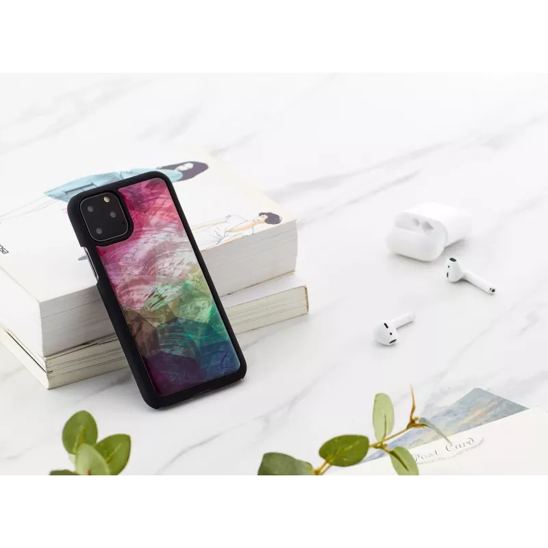 Custodia protettiva per smartphone iKins per iPhone 11 Pro con design fiori d'acqua, nero