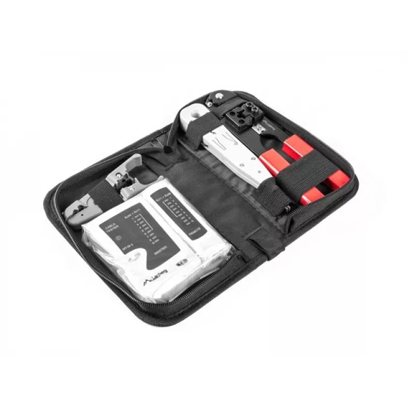 Set di attrezzi per rete LANBERG tester spellafili pinza crimpatrice NT-0301 – supporto connettore RJ-12