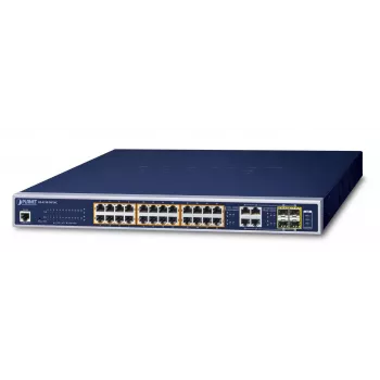 PLANET GS-4210-24PL4C - Switch - managed - 24 x 10/100/1000 (PoE+) + 4 x Combo Gigabit-SFP - Desktop, montaggio a rack - PoE+ (440 W) (GS-4210-24PL4C)