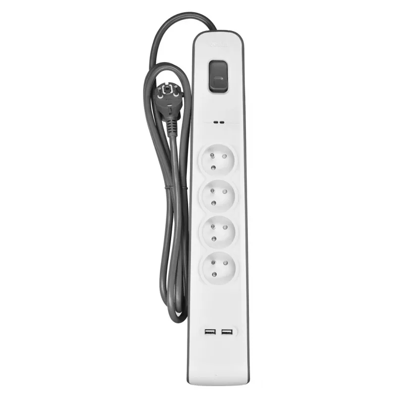 Protezione da sovratensione Belkin BSV401CA2M nero bianco 4 prese di rete 2 m
