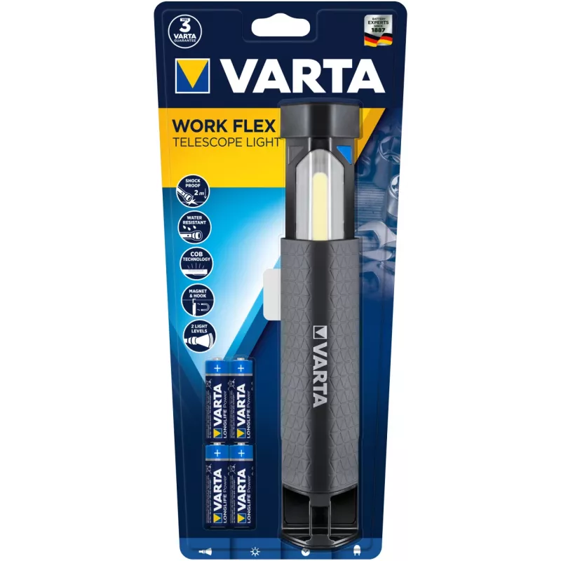 Lampada da lavoro LED Varta Work Flex nero 250 lm IPX4