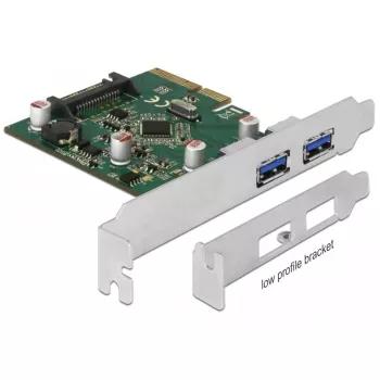 Scheda PCI Express x4 Delock con 2 porte USB 3.1 Gen 2 Type-A esterne (90298)