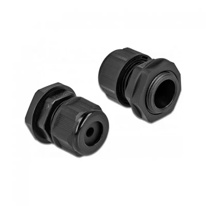 Pressacavo DeLOCK 60363 nero plastica 2 pz.