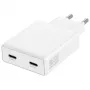 Caricabatterie PDPlug Dual 65W GaN 2xUSB-C bianco