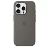 Apple iPhone 16 Pro Custodia in silicone compatibile MagSafe - Grigio pietra