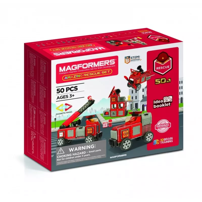 MAGFORMERS set di emergenza — costruzioni magnetiche per veicoli di soccorso e scenari
