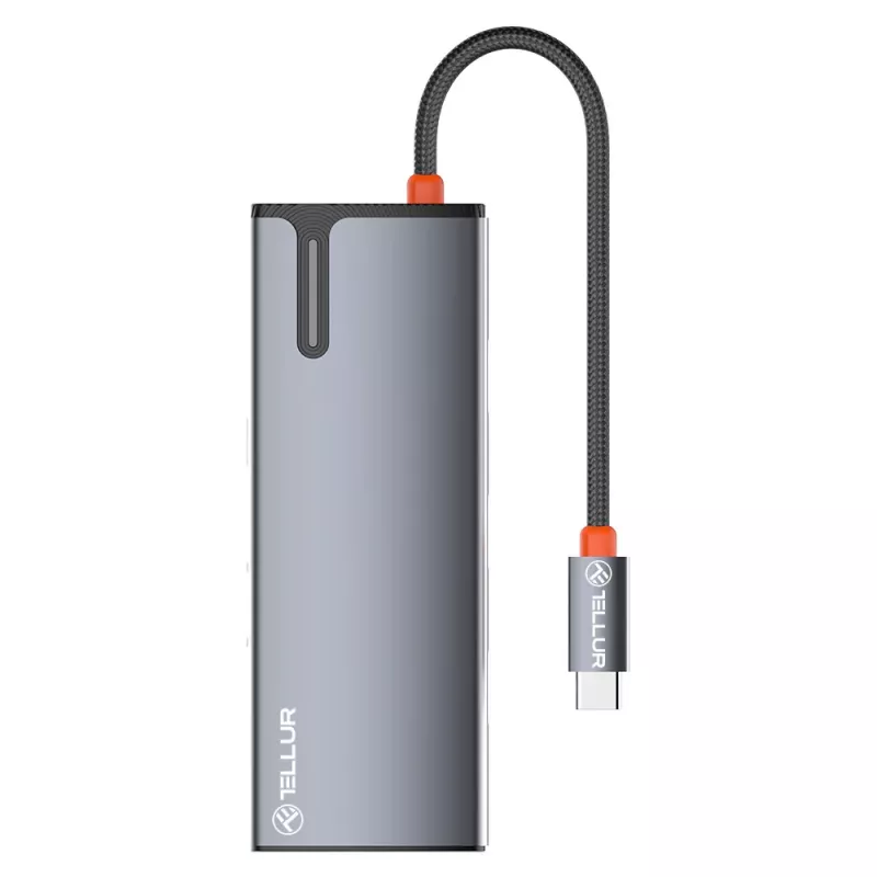 Hub USB-C Tellur TLL321061 con PD 3.0 100W, uscita HDMI e 3× porte USB 3.0