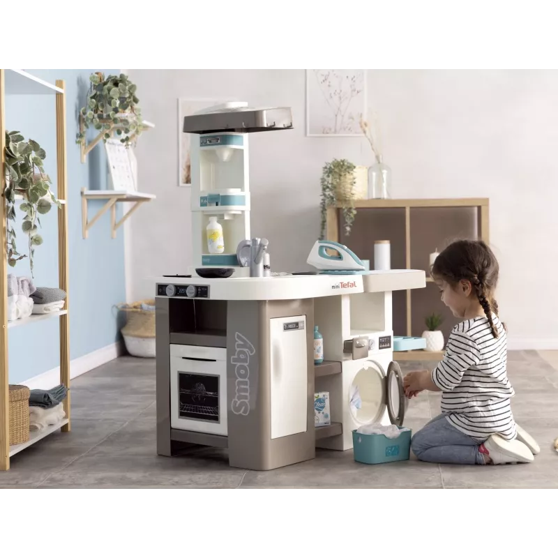 Smoby 311050 cucina giocattolo con area lavanderia e accessori