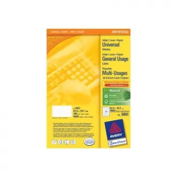 Avery Zweckform 3651 etichette universali 52,5 x 29,7 mm 100 fogli bianco