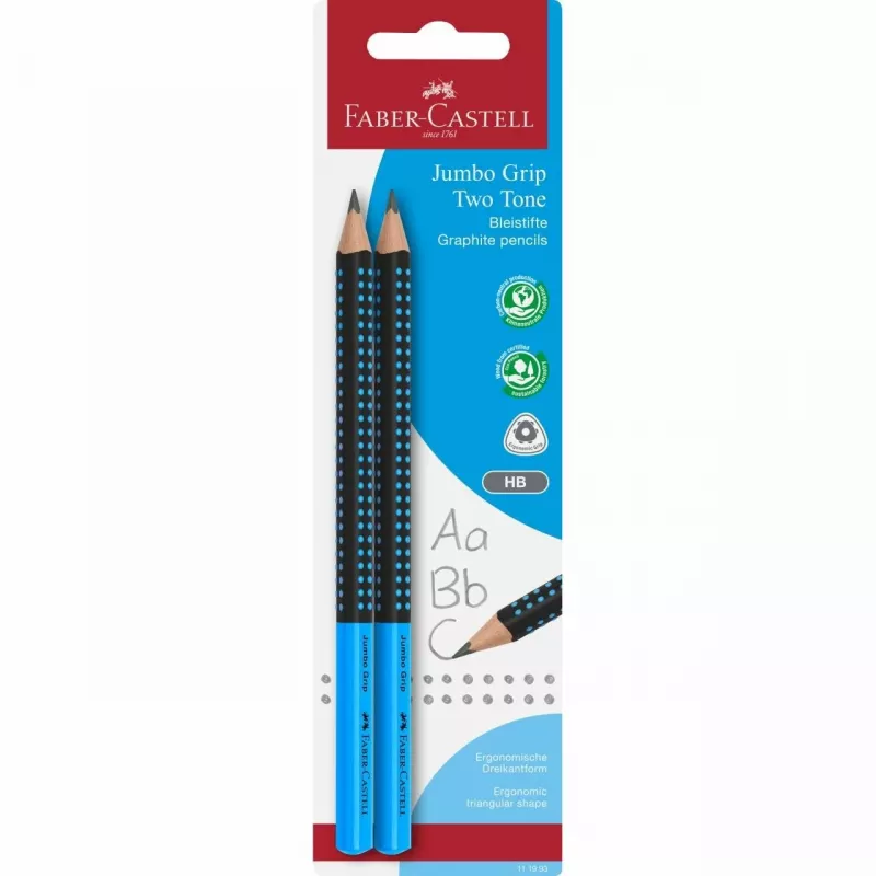 Matita FABER-CASTELL Jumbo Grip Two Tone 2xBS BK