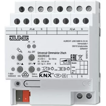 Attuatore dimmer universale KNX 2 canali 3902 REG HE (3902REGHE)