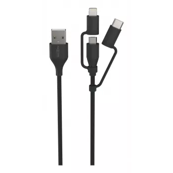 Cavo Ansmann USB a 3in1 120cm nero Micro-USB B
