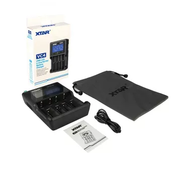 XTAR VC4 caricabatterie USB per batterie domestiche