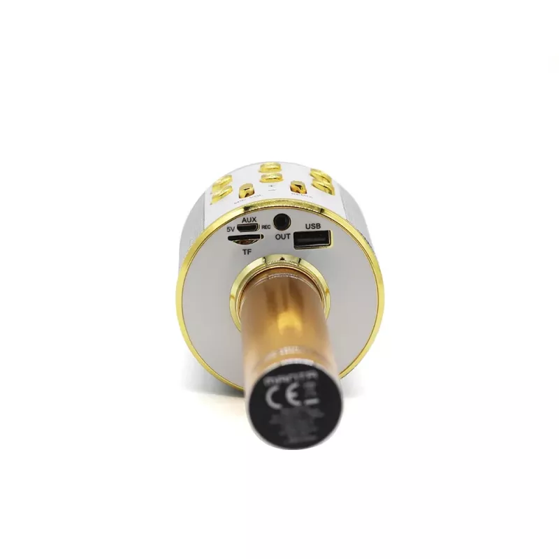 Microfono MANTA MIC10-G oro cardioide portatile — condensatore cardioide, design a mano