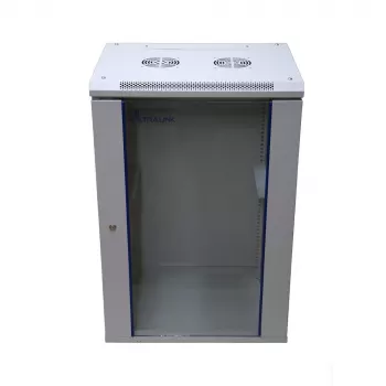 Armadio a parete Extralink case rack 18U 600x600 grigio serratura a chiave