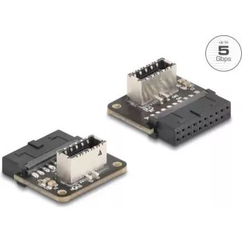 Delock 67239 adattatore USB 5 Gbps, presa pin header a presa interna Type-E Key A, angolato