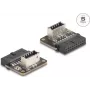 Delock 67239 adattatore USB 5 Gbps, presa pin header a presa interna Type-E Key A, angolato