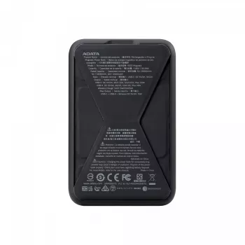 ADATA PR100-12BK power bank litio-polimero (LiPo) 10000 mAh ricarica wireless nero