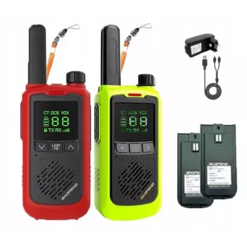 Ricetrasmettitore portatile Baofeng BF-T17 verde — 16 canali, 5 W, 400–470 MHz, batteria 1500 mAh