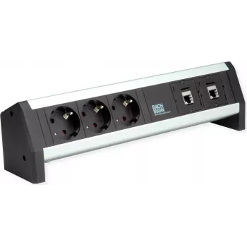 Bachmann DESK 3xCEE7/3 2x modulo CM-CAT6A – Modulo da tavolo per alimentazione e rete