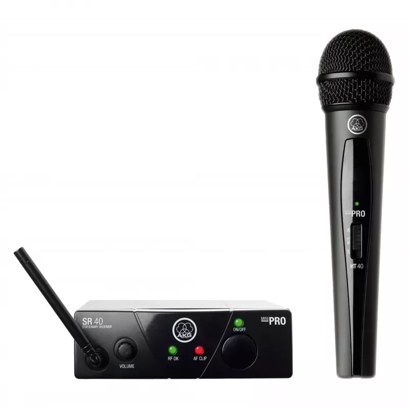 Set microfono wireless AKG WMS40 ISM 3 frequenza UHF, opzioni lavalier/portatile
