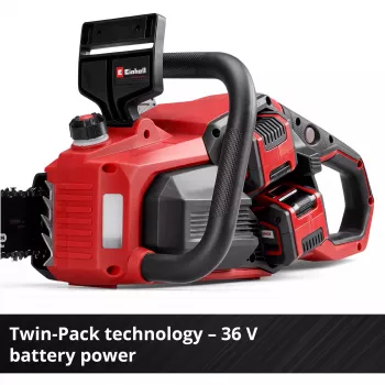 Motosega a batteria EINHELL GP-LC 36/40 Li BL-Solo 36V (2x18V) rosso/nero — senza batteria e caricabatterie