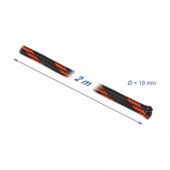 Guaina protettiva per cavi DeLOCK 20743 nero rosso