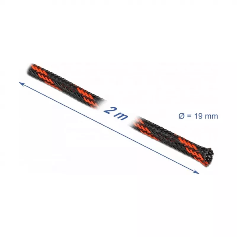 Guaina protettiva per cavi DeLOCK 20743 nero rosso