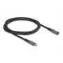 Prolunga USB DeLOCK Type-C maschio su femmina 10 Gbit/s 1 m grigio metallo