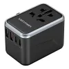 Vention adattatore da viaggio e caricabatterie GaN da 65 W, 2x USB-A 2x USB-C, nero