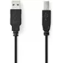 Nedis cavo USB | USB 2.0 | connettore maschio USB-A | connettore maschio USB-B - 10 W | 480 Mbit/s | nichelato | 1,00 m | rotondo | PVC | nero | etichetta