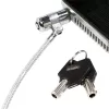 Cavo di sicurezza LogiLink NBS009 per notebook con chiave, 1,8 m, T-bar, 1,5 cm, 2 chiavi, slim, argento