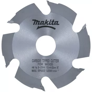 Makita - fresa per scanalature a disco - per legno - 100 mm - 6 denti - per P/N: DPJ180ZJ (B-20644)