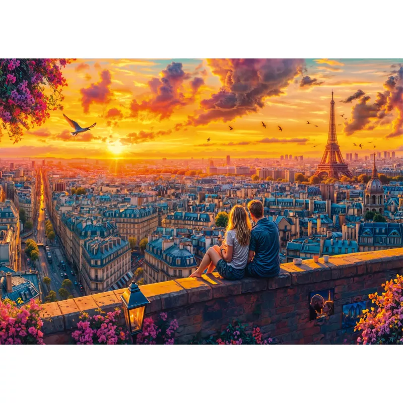 Puzzle, Schmidt Spiele Parisian Rooftop Whispers — 1000 pezzi