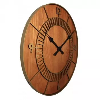 NeXtime orologio 3113br Wood Round, Ø50 cm, orologio da parete, marrone