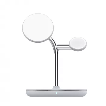 Caricatore da tavolo wireless Tellur TLL151391 3in1 ricarica rapida MagSafe per smartphone, orologio e auricolari