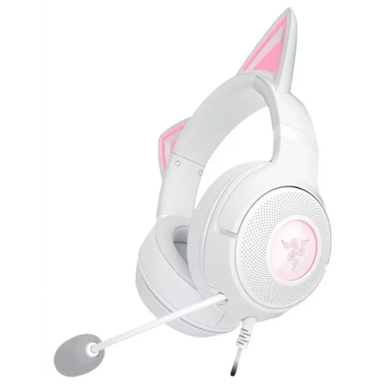 Headset Razer Kraken Kitty V2 Wired USB Type-A bianco — circumaurale, archetto, 20–20000 Hz, cavo 2 m