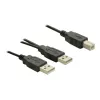 Cavo USB DeLOCK USB-B/USB-A 1 m nero