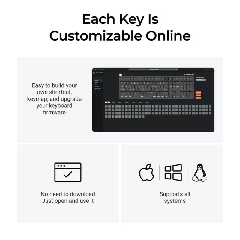 Tastiera meccanica full-size Keychron Q6 Max – switch rossi, case bianco