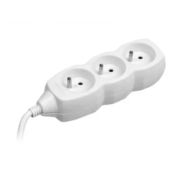 Tracer PowerCord prolunga, 3 prese, 3 m, bianco
