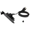 Adattatore staffa PCI low profile Akasa USB 3.1 Type-C - nero - adattatore - digitale/dati